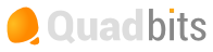 Quadbits logo full color for dark backgrounds